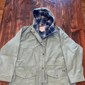 VTG Woolrich Womans XLarge Sage Wool Lined Jacket